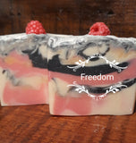 Black Raspberry Vanilla Goat Milk Soap- Freedom